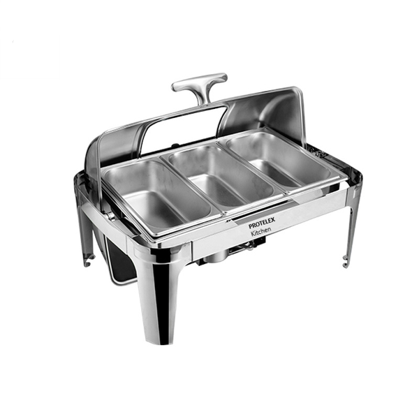 Chafing dish roll top mit Fenster 3xGN1/3