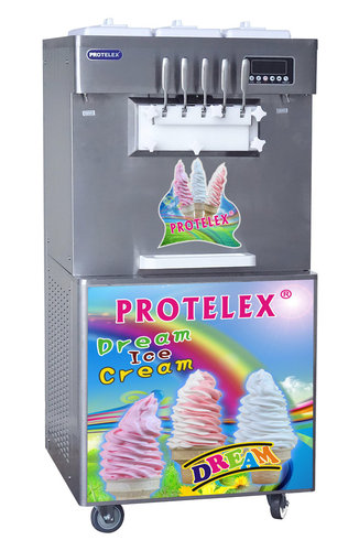 Soft serve ice cream machine 2700W 5 handles