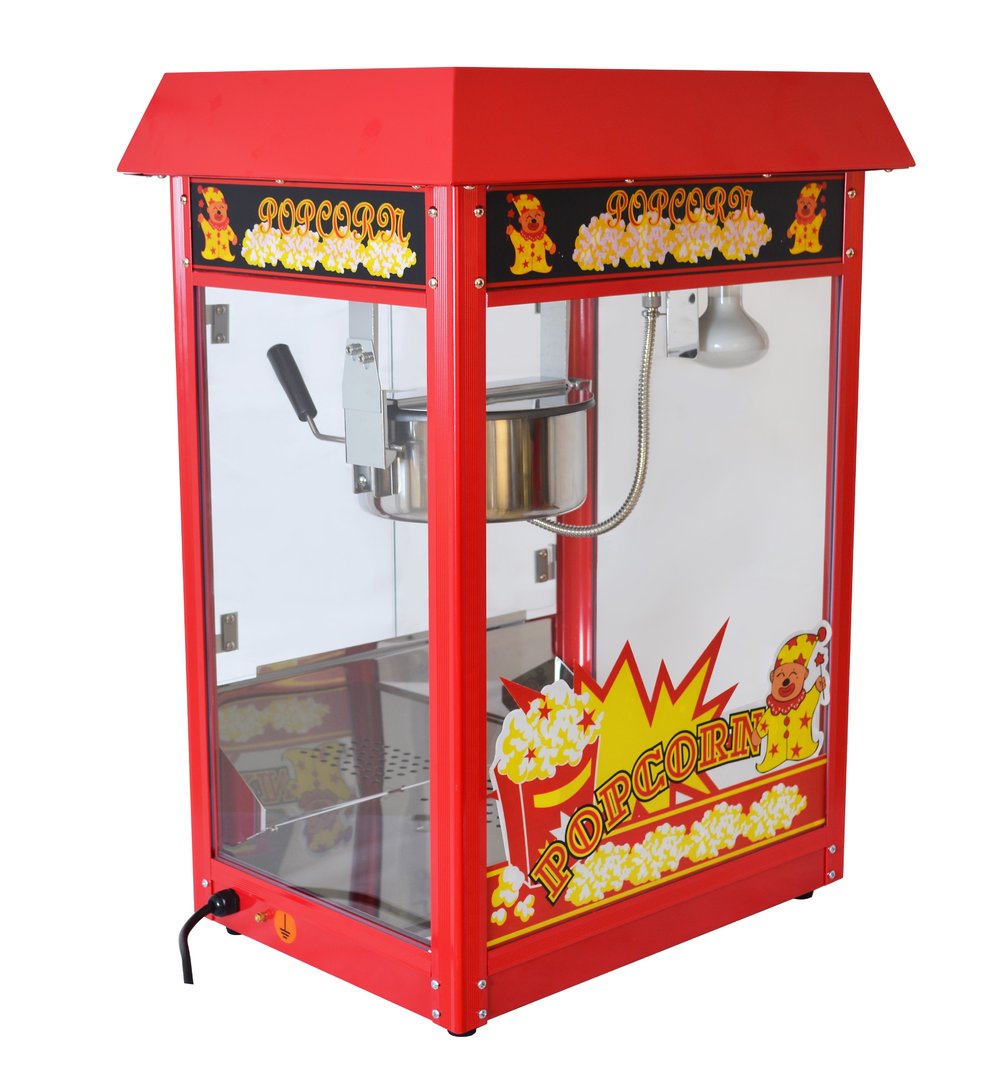 Popcornmaschine Popcornmaker Popcornautomat 1600 Watt 5kg/h Rot 