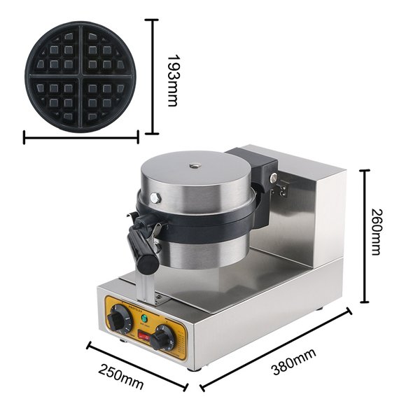 rotating waffle maker round
