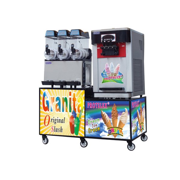trolley for slush and ice cream machine